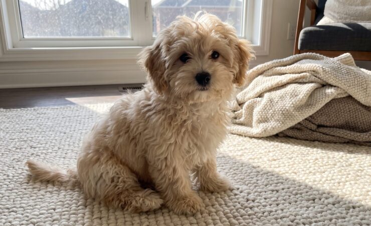 Maltipoo rehberi — krem renkli maltipoo yavrusu